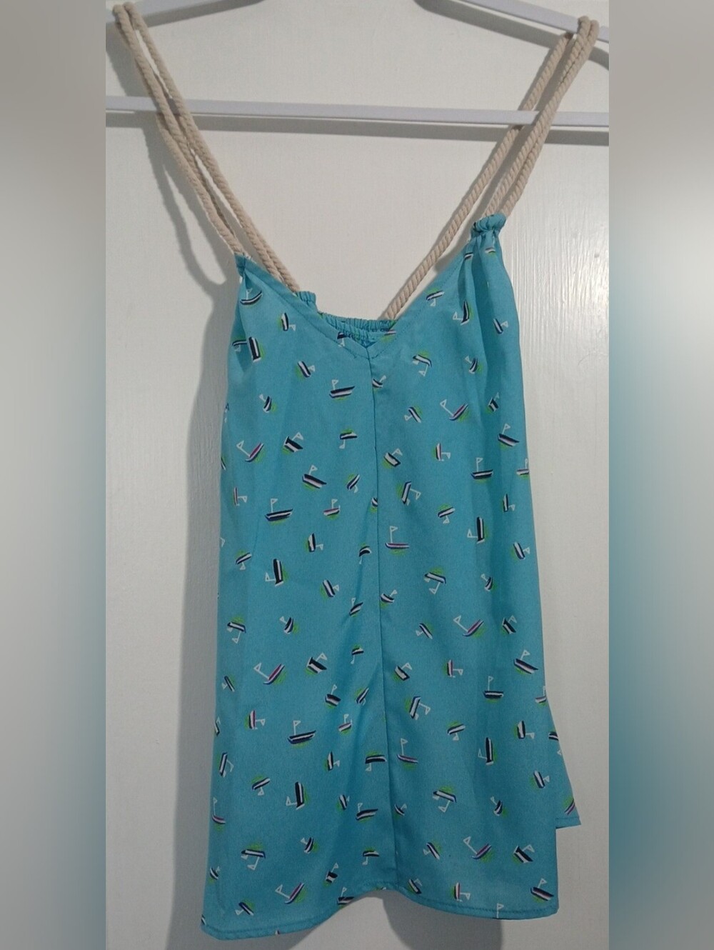 Mustard Seed Small Turquoise Sailboat Tank Top - NWT - Picture 5 of 6